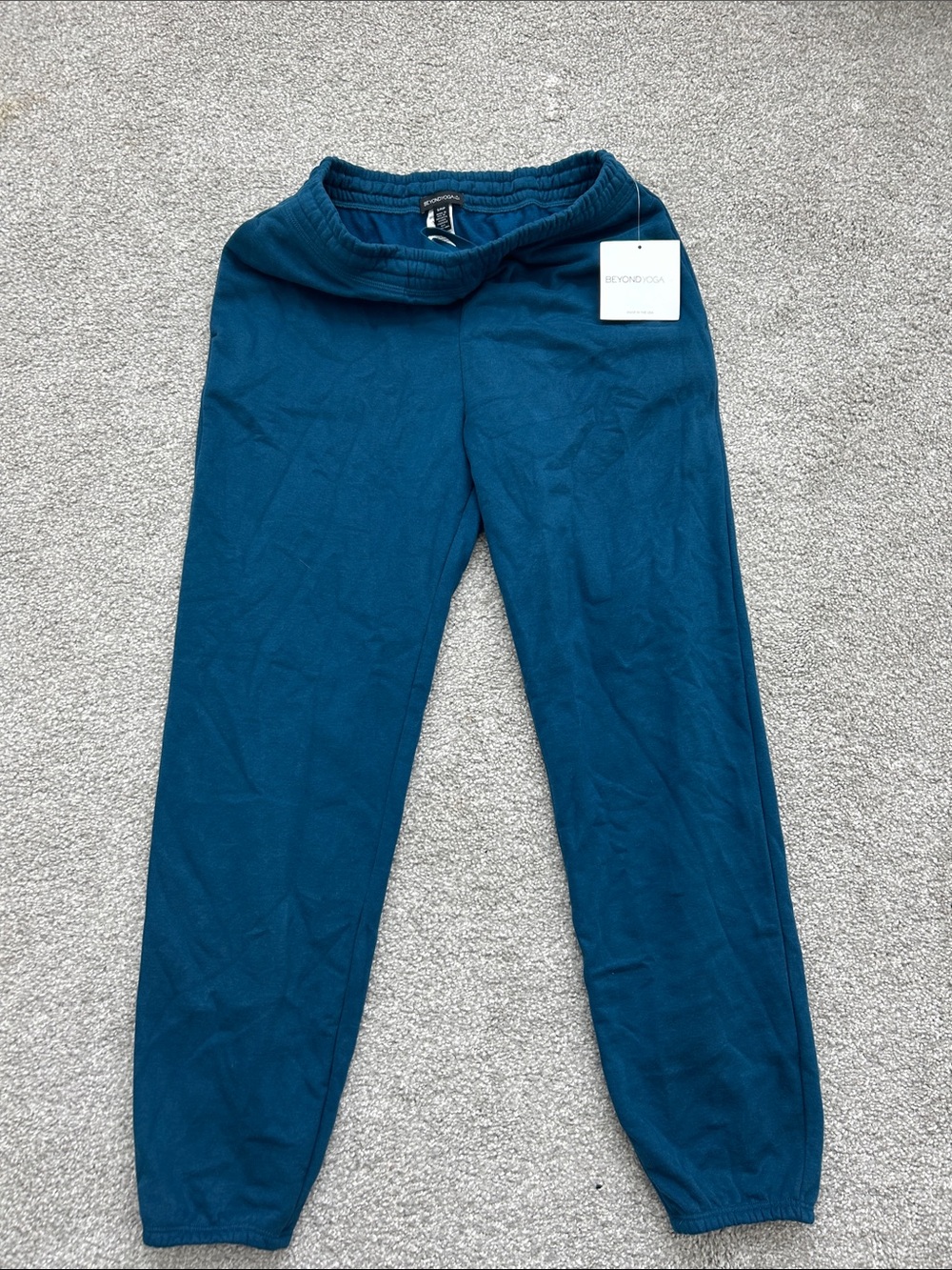 Beyond Yoga Deep Teal Relaxed Joggers